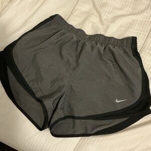 Nike Women's Charcoal and Black Athletic Shorts